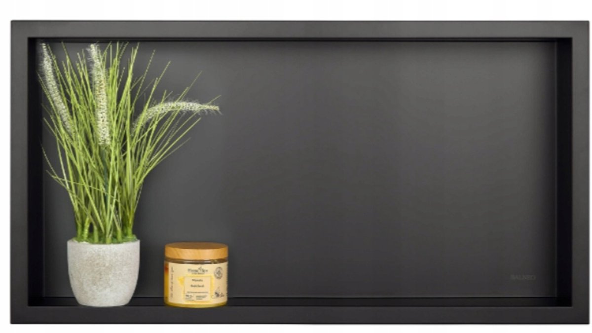 Balneo Wanddoos ONE Inbouwnis 60x30x10 Zwart - Stijlvol & Waterdicht