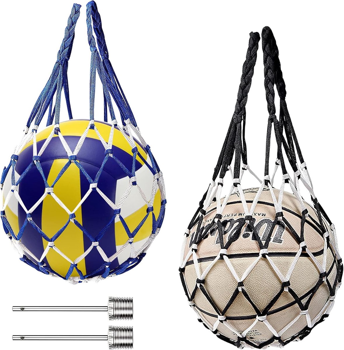Ballennet set van 2 - Nylon netten - Voor voetbal, basketbal en rugby - Ideaal voor sporters - ShopVlot