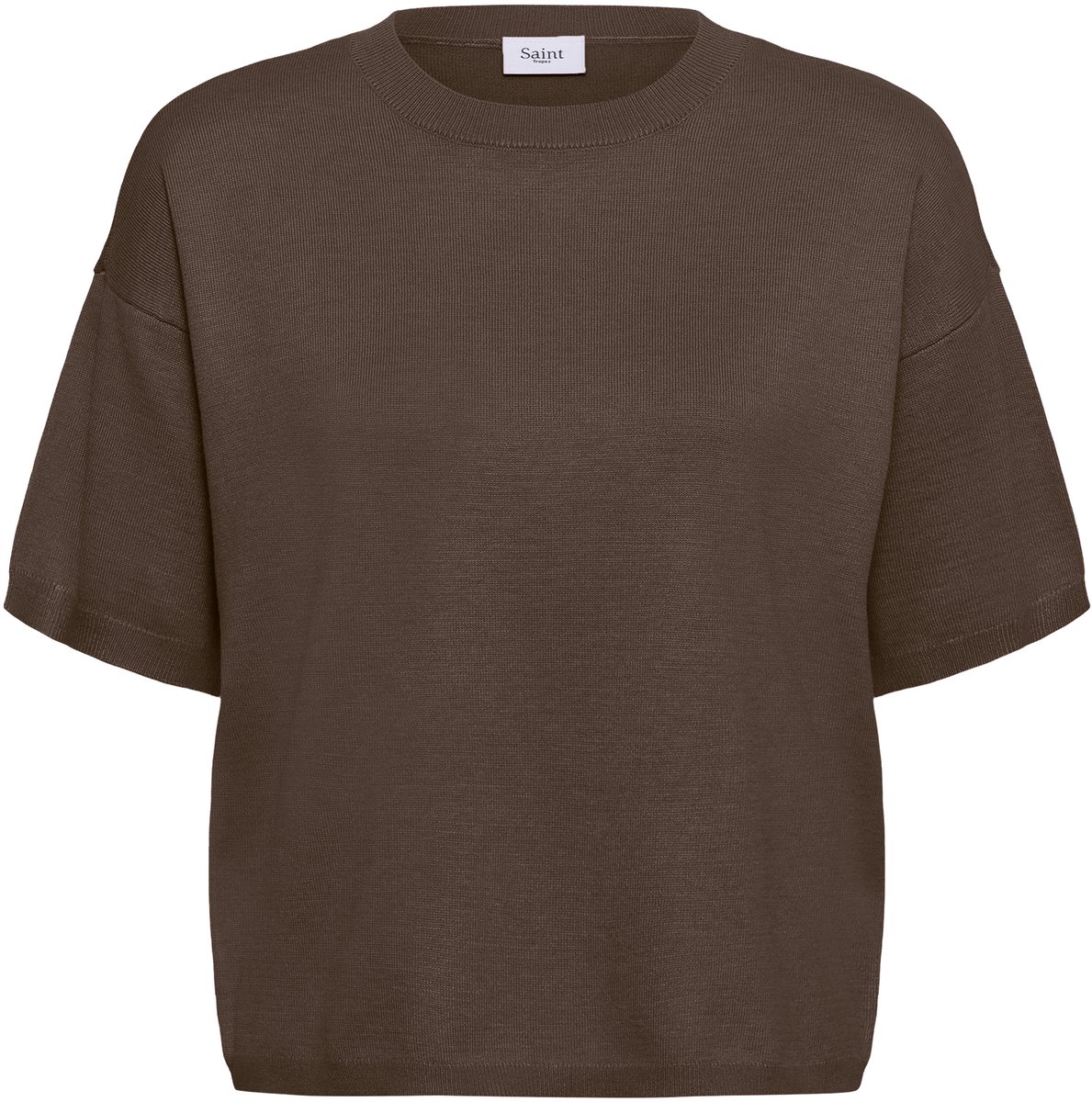 Saint Tropez MilaSZ Boxy SS Pullover Dames Trui - Fondue Fudge Melange