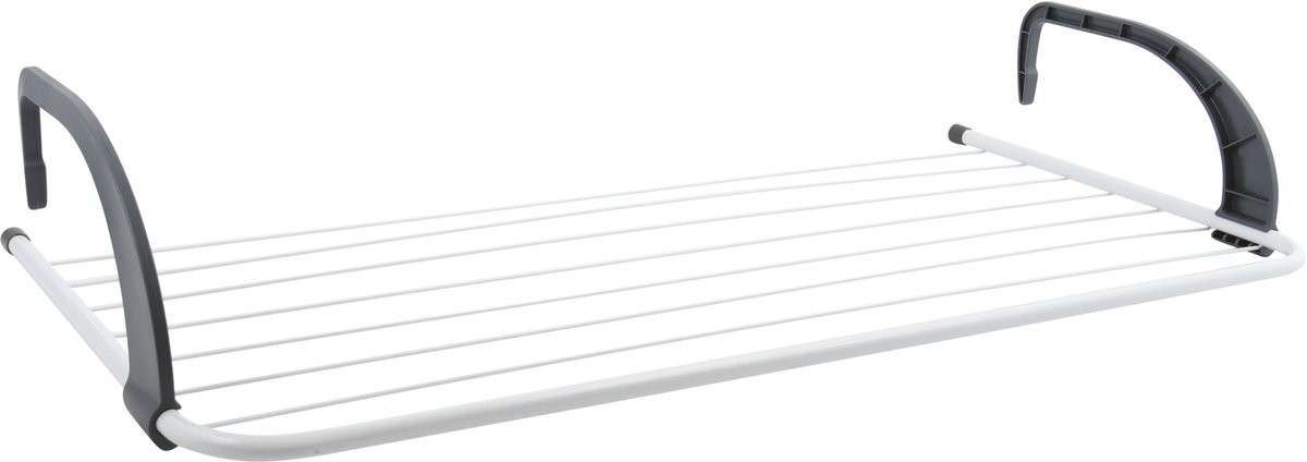 MSV Inklapbaar klein wasgoedrekje/droogrek - 7 meter waslijn - Ophangbaar - 36 x 74 cm - radiator/deur