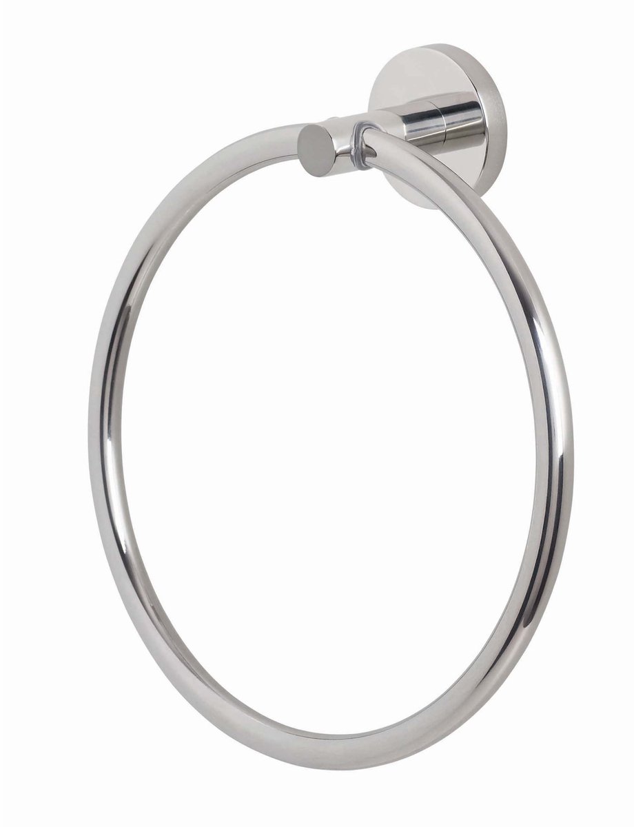Spirella Nyo-Two Handdoekring Gepolijst – Metalen Handdoekhouder voor de Badkamer – Moderne Badkameraccessoires met Minimalistisch Design