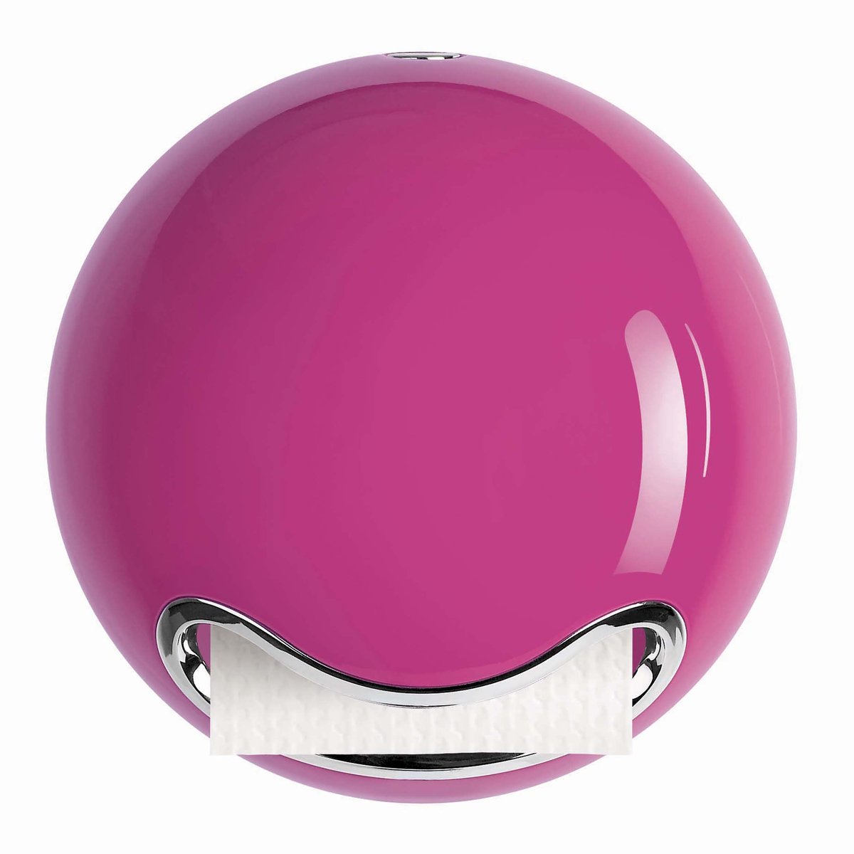 Toiletrolhouder Wandmontage – Glanzende ABS Toiletpapierhouder met Chromen Accent – WC-Rolhouder Paars/Roze – Diameter 185 mm