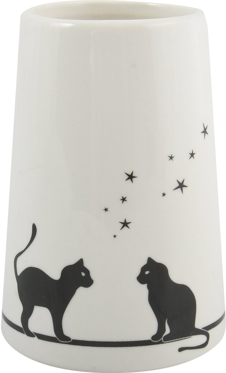 MSV Tandenborstelhouder GATITOS – Tumbler Badkamer voor Tandenborstel en Tandpasta – Vochtbestendig – 7,5 x 11 cm