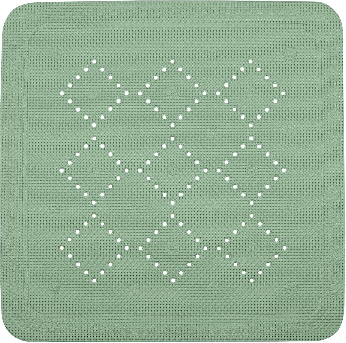 Spirella Alaska Badmat Antislip - Antislip Douchemat PVC voor Douche en Bad - Badkamer Veiligheid Mat - Basilicumgroen - 55 x 55 cm