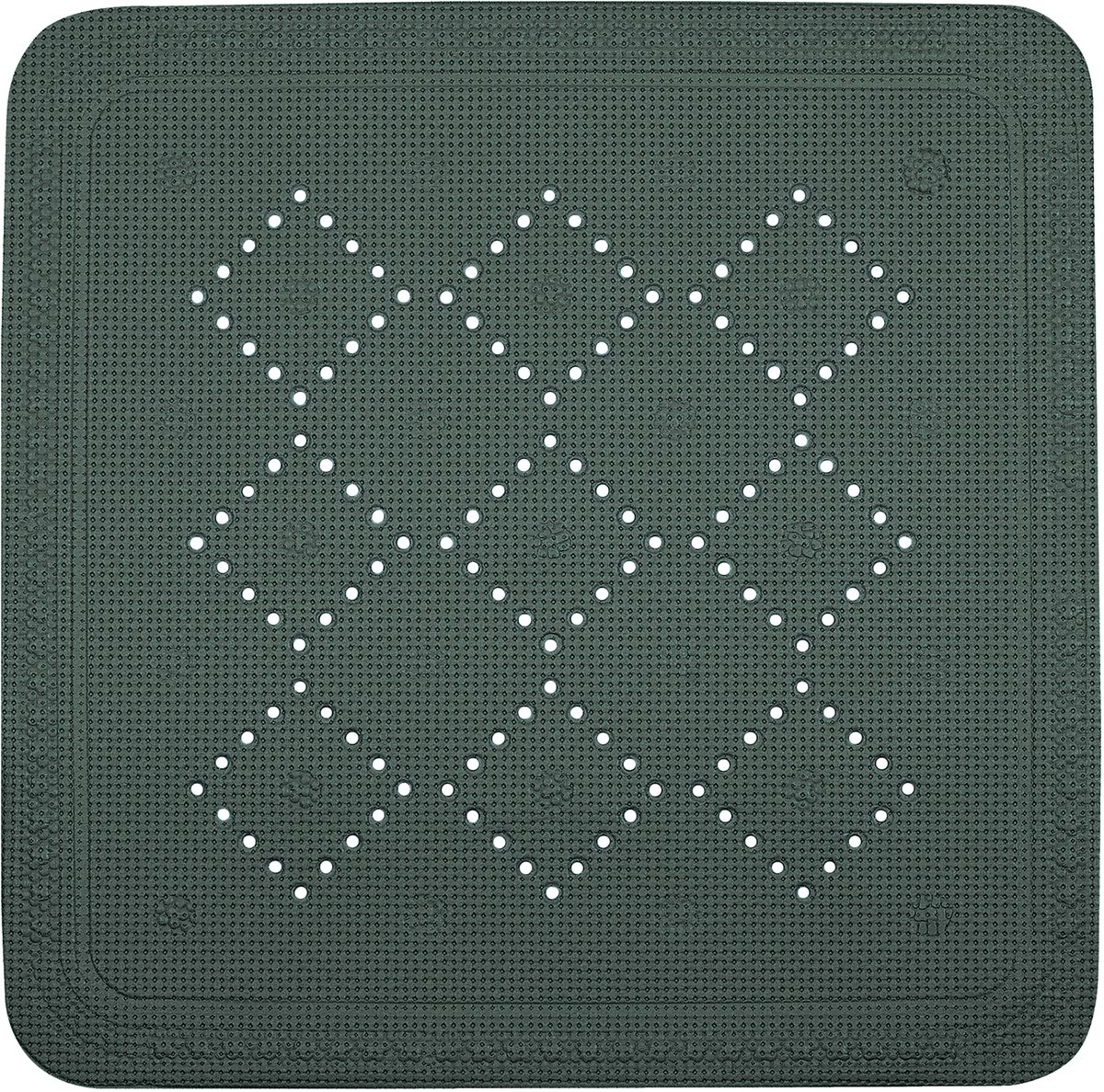 Spirella Alaska Antislip Douchemat - Badmat Antislip PVC - Donkergroen - 55 x 55 cm