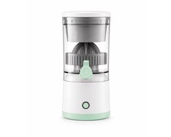 ADM Elektrische Citruspers Draadloos - Draagbare Sinaasappelpers USB Oplaadbaar - Automatische Sapcentrifuge voor Citrusvruchten & Fruit - 360° Slow Juicer - Mintgroen