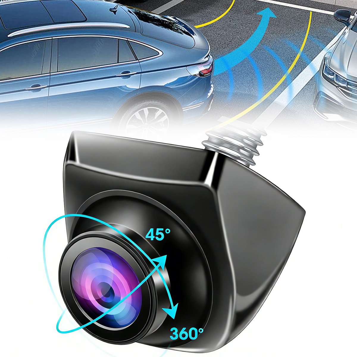 1080P AHD Achteruitrijcamera - 360°+45° Verstelbare Achteruitrijcamera - Universele Camera's Voor Auto's/Vrachtwagens/Suv's/Busjes