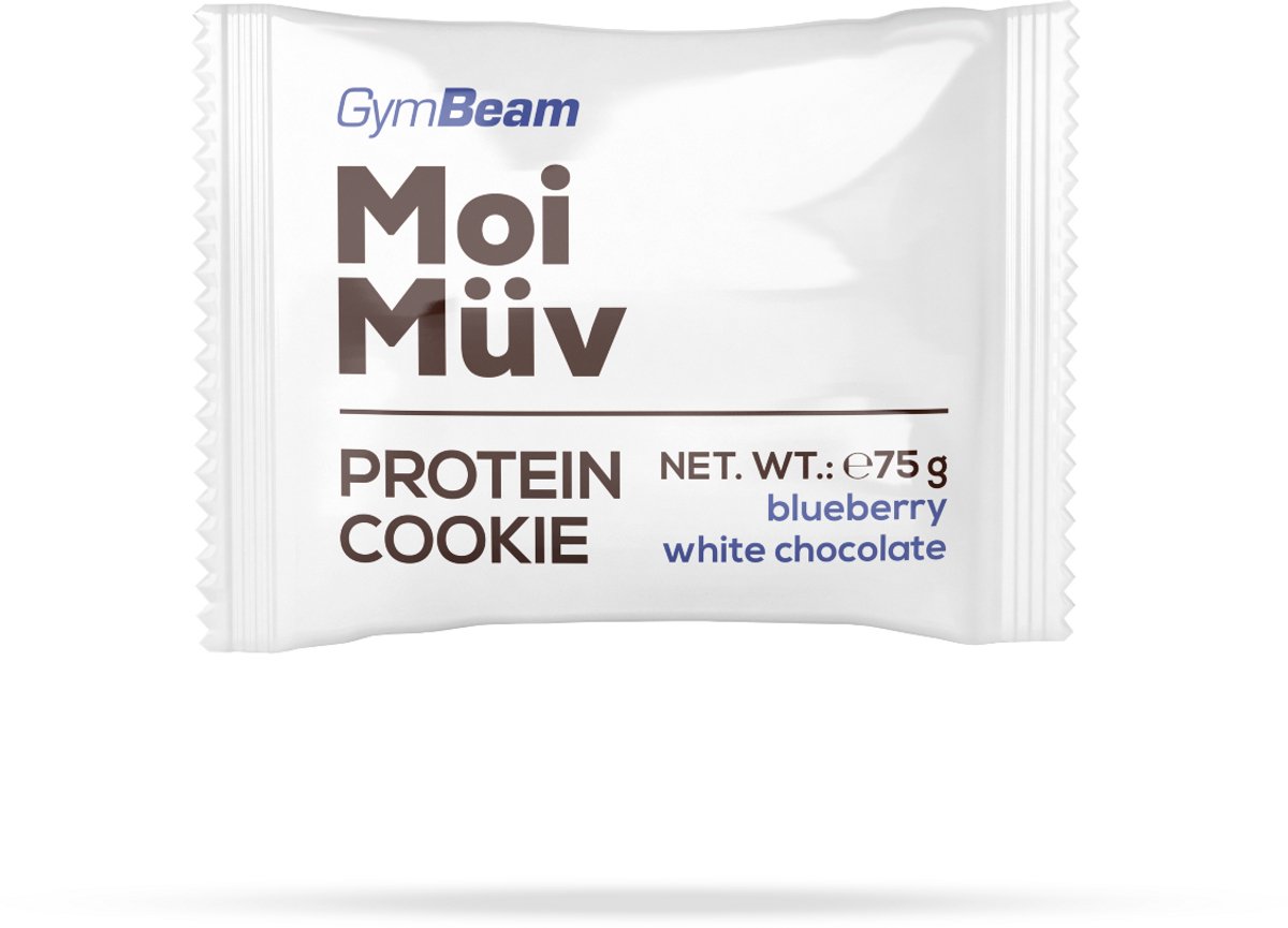 GymBeam MoiMüv Eiwit Koekje 75 g bosbes en witte chocolade