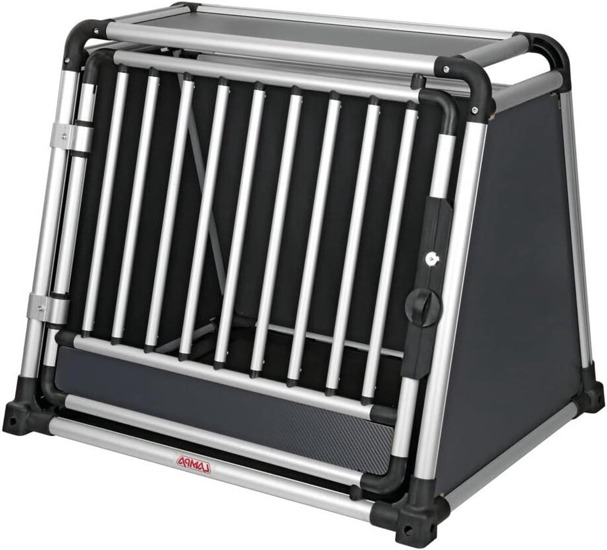 Transportbox Auto - Dierenkooi Vervoer - Veilig Reizen - Afgeronde Hoeken - 80 x 65 x 66 cm - Aluminium