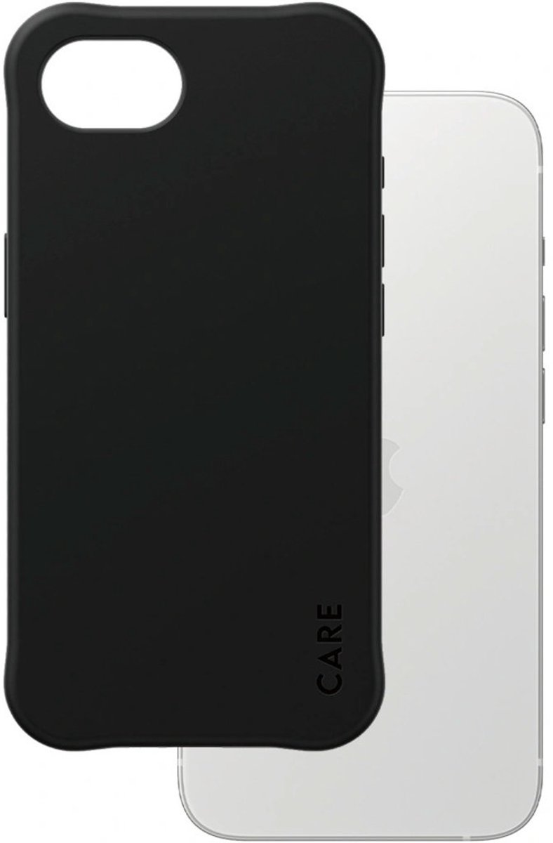 CARE by PanzerGlass Hoesje geschikt voor Apple iPhone 17e Siliconen Telefoonhoesje | CARE by PanzerGlass Fashionable Backcover | iPhone 17e Case | Back Cover - Samba Black | Zwart