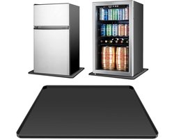 KZQ Siliconen mat - Wasmachine voets - Waterdichte siliconen beschermgroef voor de voet - Beschermt de vloer - Voorkomt lekkages van wasmachines, drogers, vaatwassers, koelkasten en airconditioners - 60x60x2 cm