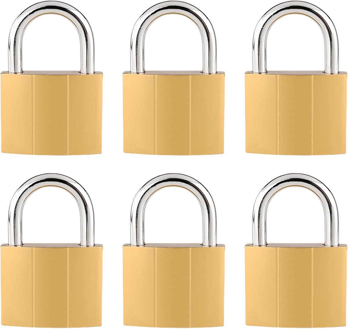 Sporgo 6 stuks hangslot met sleutel: sloten, 32 mm, met 18 sleutels, waterdicht, hangslot, weerbestendig, voor - ShopVlot