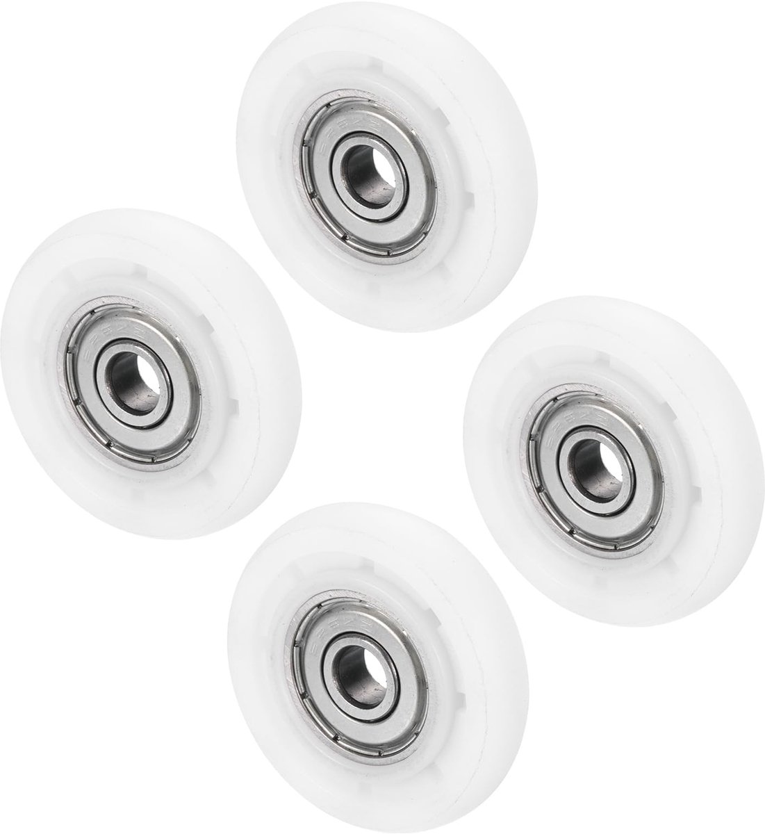 Nylon riemschijf, 6 x 35 x 7,6 mm, 4 stuks 626zz glijlagers, transportrol, rol voor deur, raam, lade, hardware, mechanische geleiding, wit