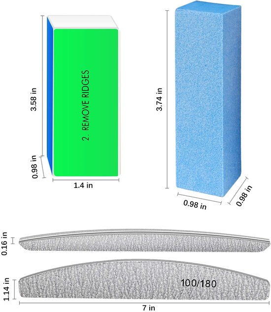 Buffers - Professionele nagelvijlen Blok voor het polijsten van nagels, Manicure-instrumenten voor nail art Gel Suit voor thuis en in salons — afbeelding 5