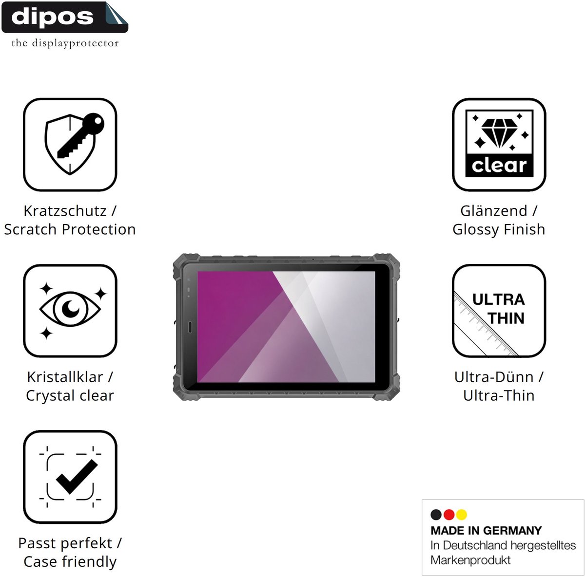 dipos – 2x Beschermfolie geschikt voor Conker NS88 | Krasbestendige & heldere Screenprotector Ultra-Thin