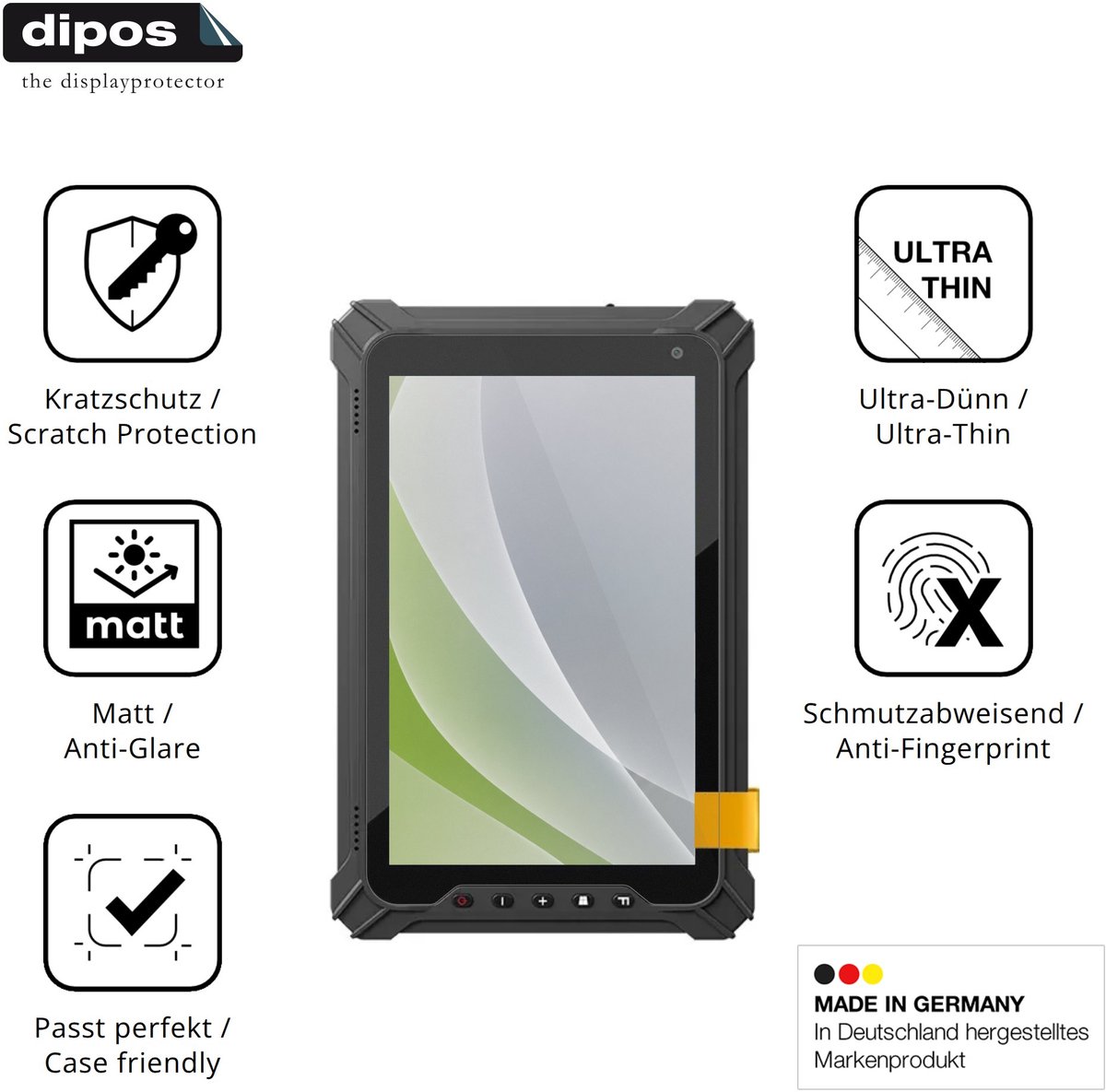 dipos – 2x Matte Beschermfolie geschikt voor Conker NS85 | Krasbestendige & antireflecterende Screenprotector Ultra-Thin