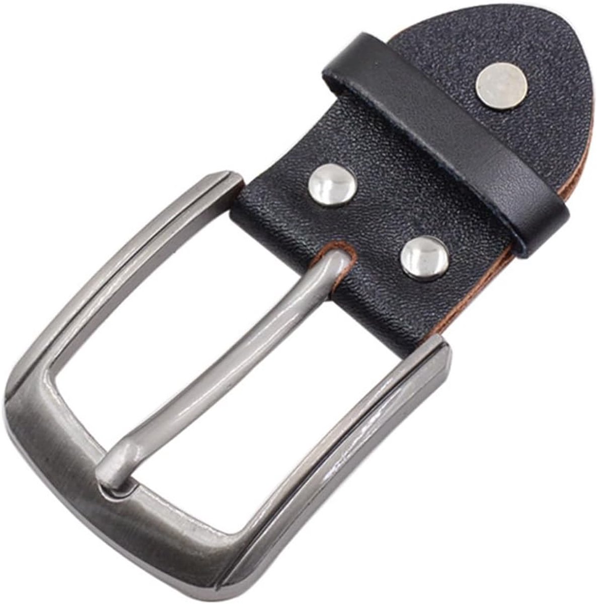 1 stuk riemgesp, leren riemgesp voor heren, vierkante vervangende riemgesp met enkele pin voor mannen en vrouwen (38-40 mm), a, M