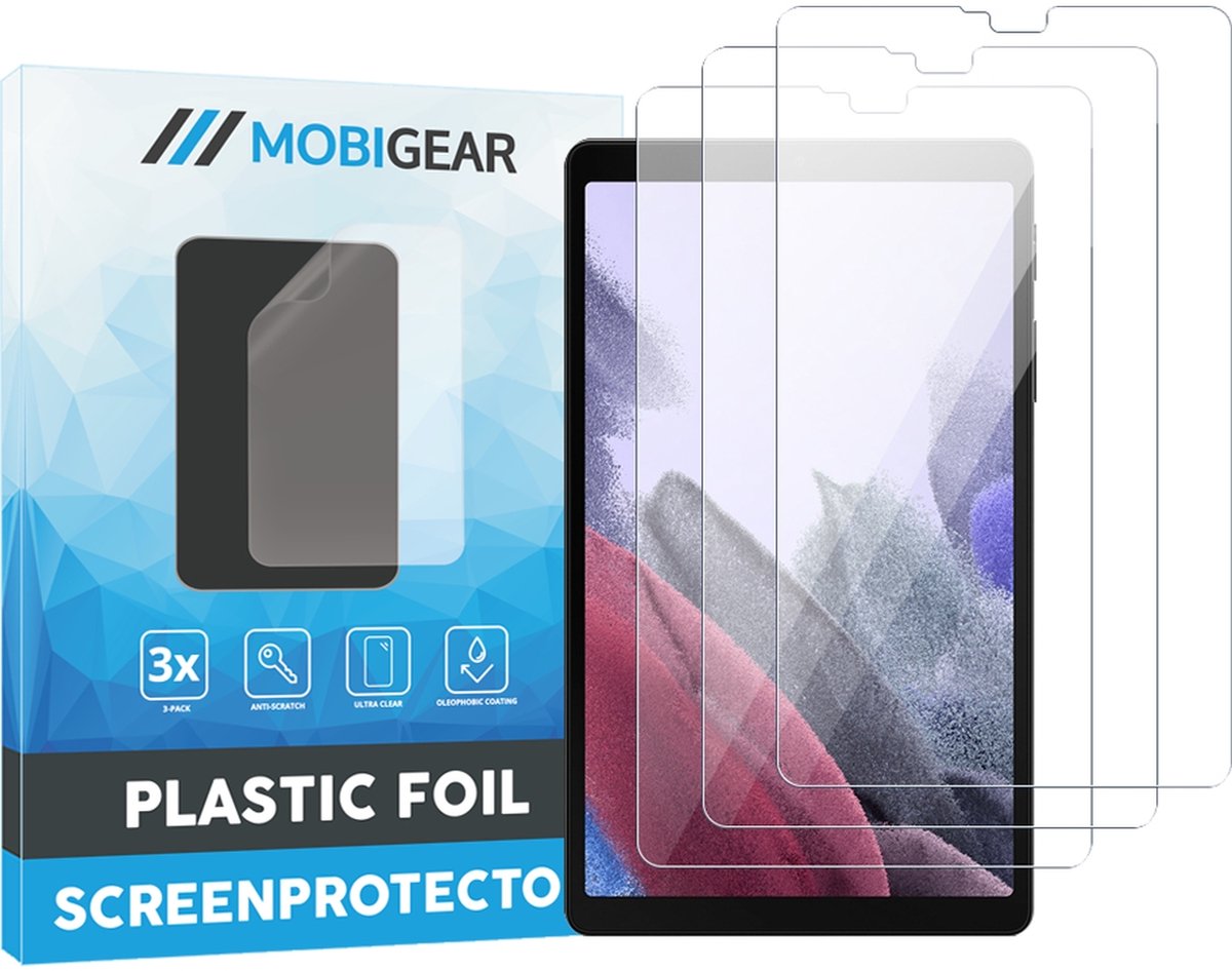 Mobigear Screenprotector geschikt voor Samsung Galaxy Tab A7 Lite | Mobigear Screenprotector Folie - Case Friendly (3-Pack)