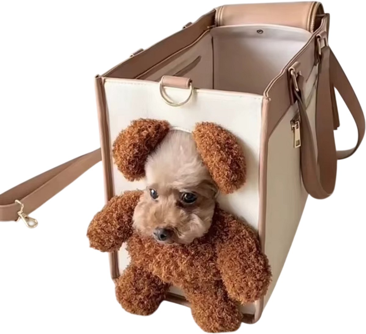 Katten Draagtas en Hondendraagtas – Verstelbare Huisdier Reistas, Transporttas voor Katten en Honden, Huisdieren Tas voor Reizen, Dierenmand Draagtas - Maat L 43X20.5X33CM