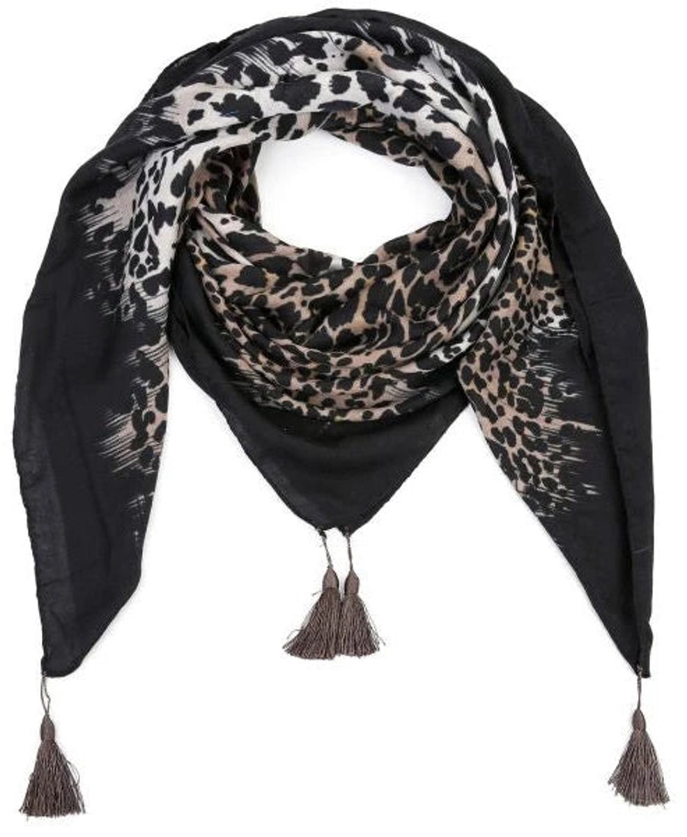 Sunset Fashion Omslagdoek Safari bruin 130x130cm