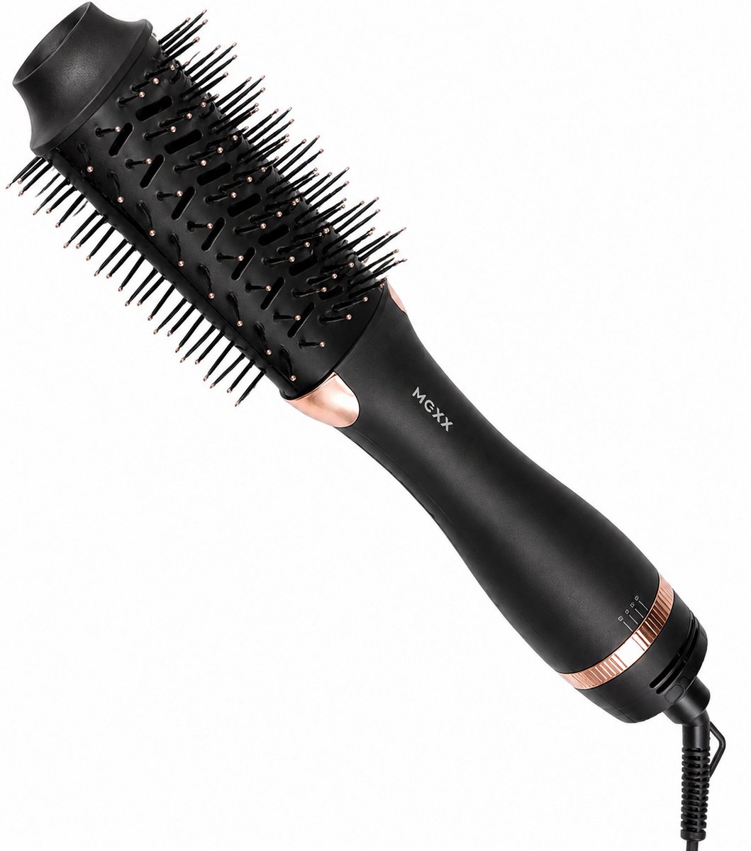 MEXX Föhnborstel 1200W – Multistyler Met Ovale Borstel – Föhn Met 3 Warmtestanden en Koude Lucht – Krul- en Stijlborstel - voor Lang en Kort Haar - 360 Graden Snoer – Zwart