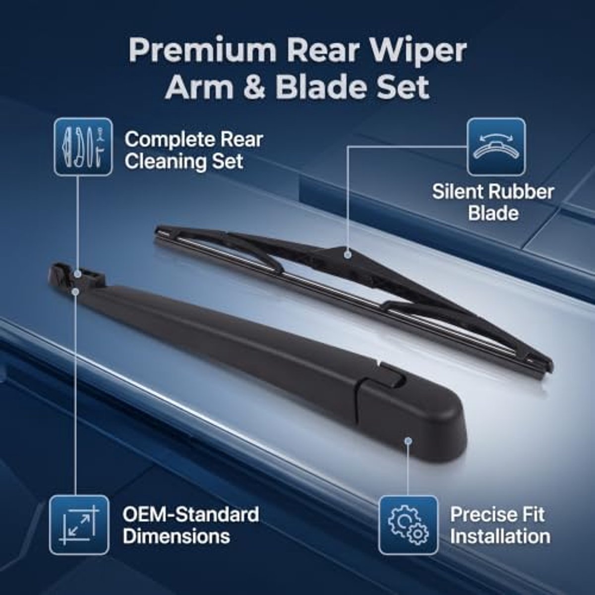 Ruitenwisserarm en bladset Duurzame Autoruitenwisserarm Bladvervanging voor MK6 MK7 ST150 02 08-Bras Essuie Glace Aveo
