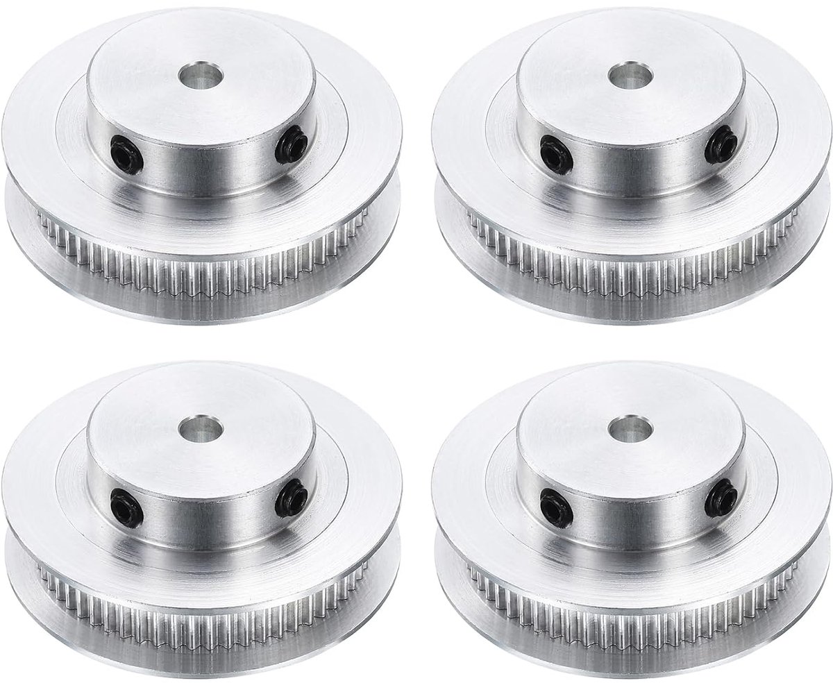 4 stuks GT-2 Synchroon-wiel-riemschijf 60 tanden boring 5 mm geschikt voor 6 mm riembreedte aluminiumlegering riemschijf voor 3D-printer CNC-machine