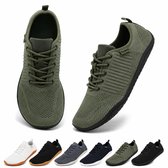 Barefoot Schoenen - Fitnessschoenen - Gymschoenen Sportschoenen - Ademend Knit Textiel - Platte Zool - Groen - Maat 41
