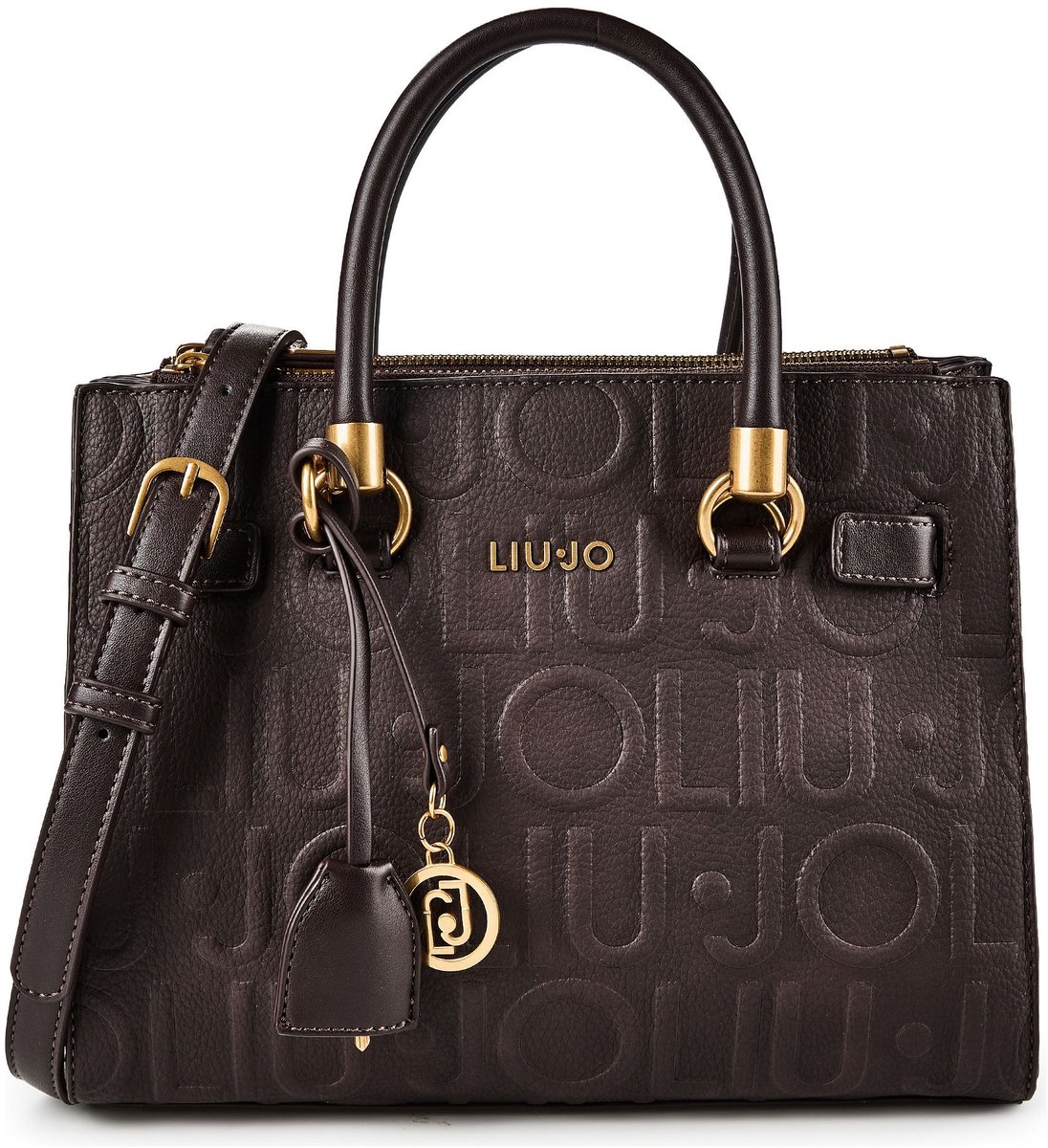 LIU JO handtas schoudertas Manh Satchel Deep Brown donkerbruin