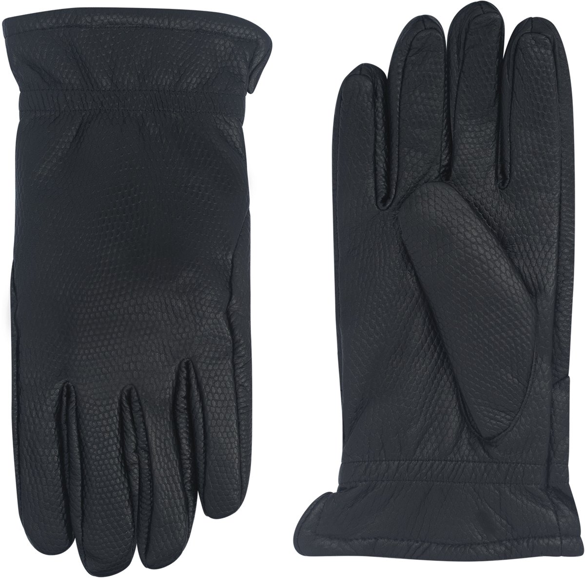 Laimböck Timra - stoere leren deerlook heren handschoenen met vachtvoering Kleur: Zwart, Maat: 9.5