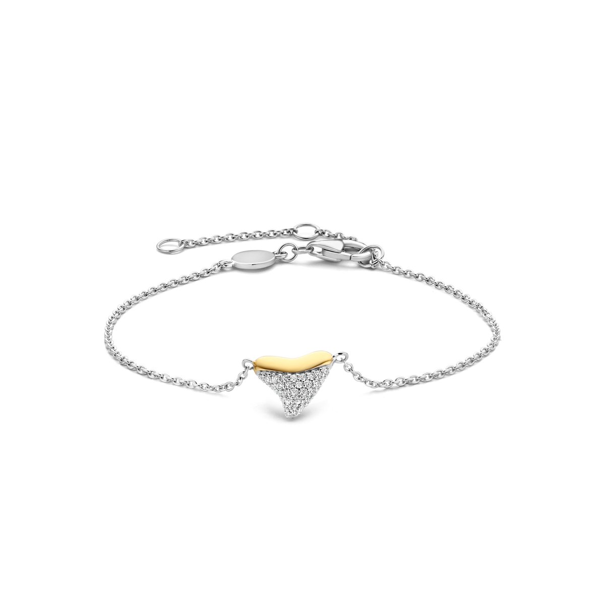 TI SENTO Dames Armband - 925 zilver - Zirkonia met geel verguld - 2997ZY