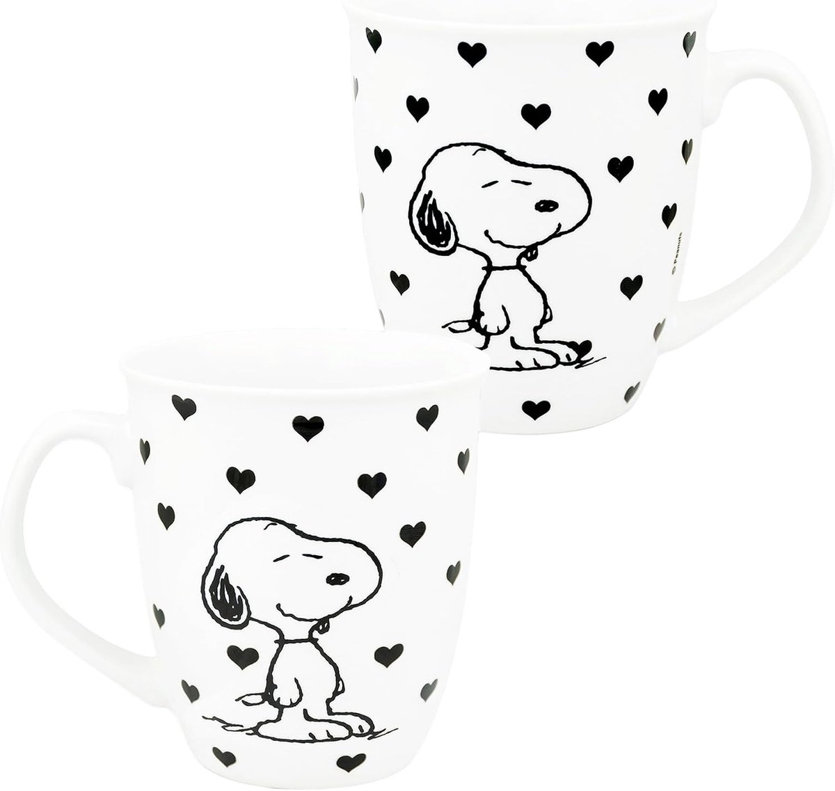 mug conical - Hearts: stoneware, 280ml