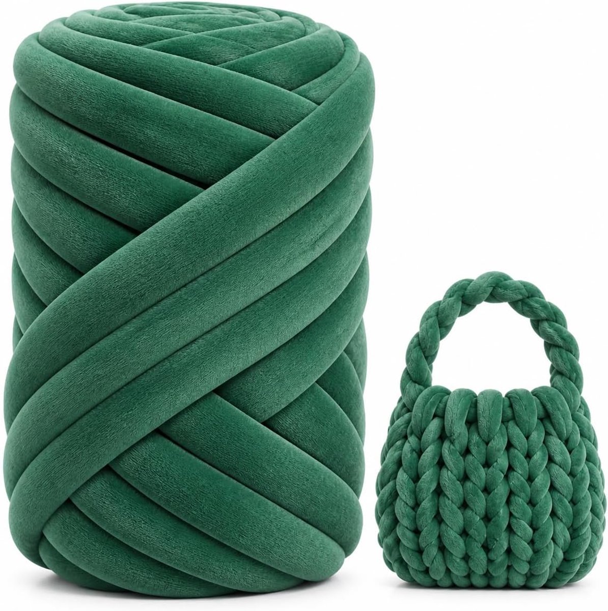500 g/16 m, dikke wol om met de hand te breien, buisgaren, 3 cm, chunky, XXL, wol, handbreigaren, wolgaren voor beginners, dekens, manden, tas, huisdiermand, doe-het-zelf handwerk