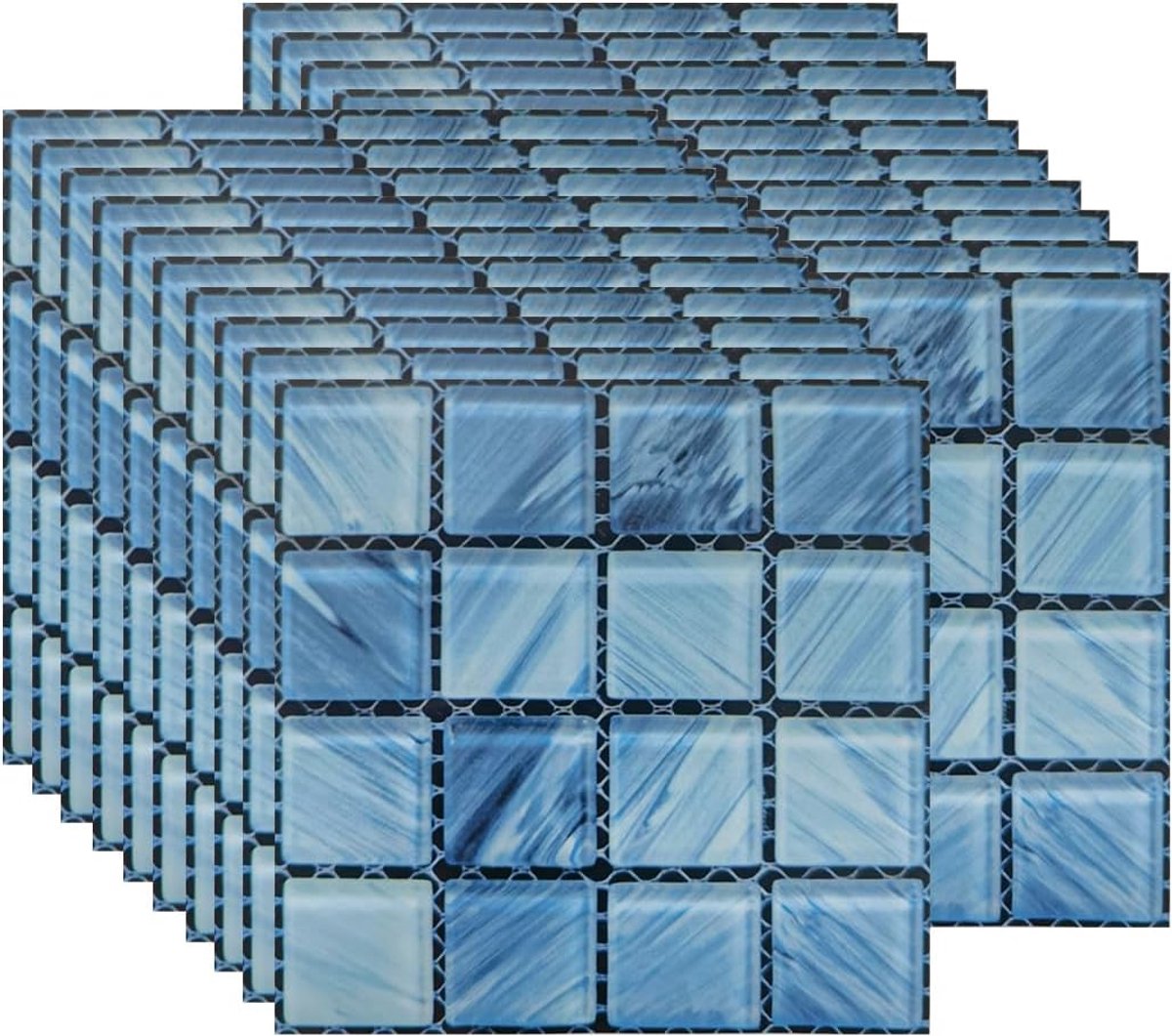 Tegelstickers, Zelfklevend Stick On Tile Peel and Stick Wallpaper - Waterbestendig Backsplash voor Woonkamer Keuken Mozaïek Stijl (10 x 10 cm / 4 x 4 inch)