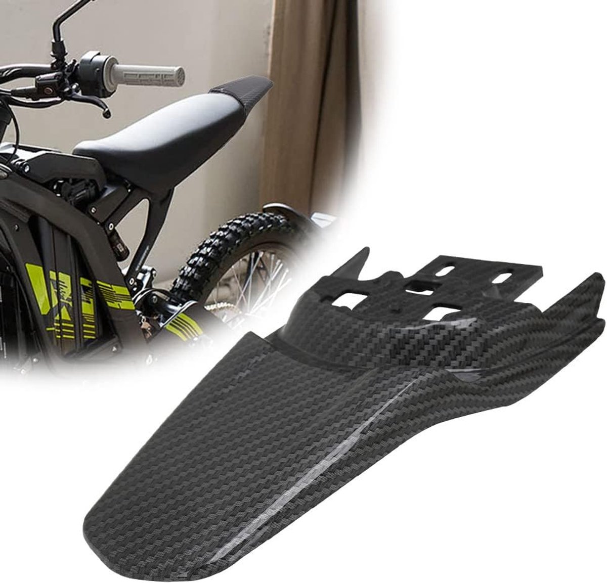 Achterspatbord voor Surron Upgrade Koolstofvezel Motorfiets achterspatbord Protector Dikker ABS Plastic Spatbord voor Sur-Ron surron X/S Elektrische Crossmotor
