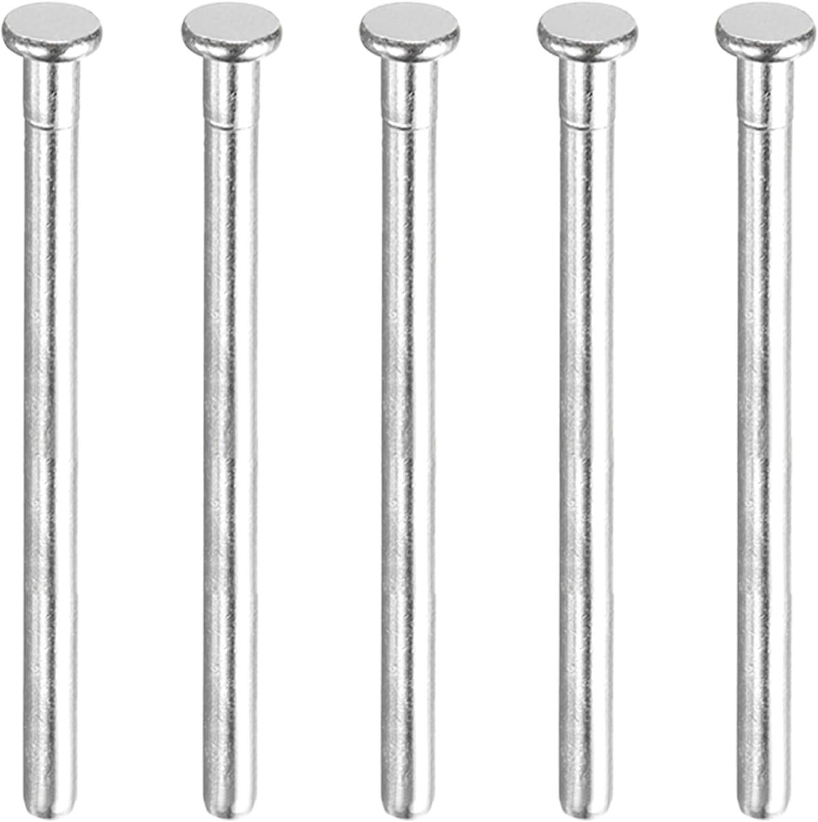 5 stuks 10 cm scharnierpennen voor deuren, afneembare veiligheidspen voor geborstelde binnendeuren, vervanging voor houten deuren, zilver