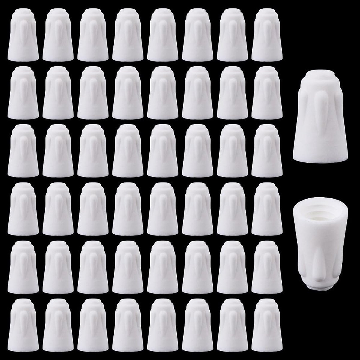 50 stuks porseleinen draadverbinders 22-16 AWG keramische draadverbinders hoge temperatuur schroefverbinder twist caps hittebestendige splitsverbinder voor temperatuur reparaties keramische
