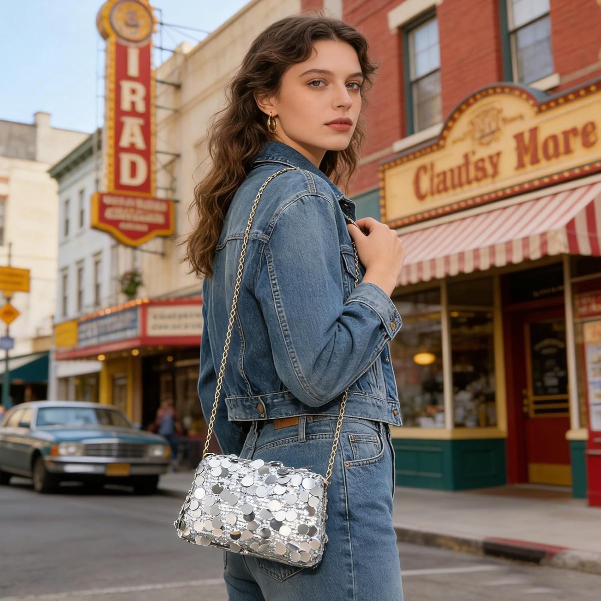 Crossbody Tassen voor Vrouwen, Sprankelende Pailletten Schoudertas Bling Avond Handtas met Verstelbare Riemen voor Party Prom Bridal Night Bag