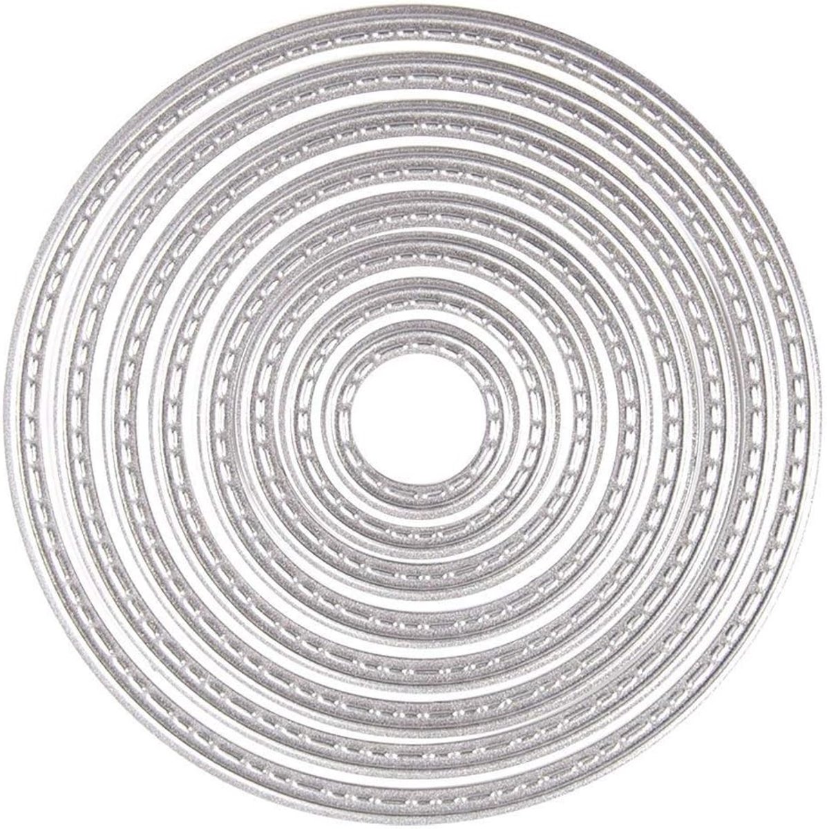 8 stuks Cirkels Stansmessen, U-horizon Cutting Dies Stanssjablonen Metalen Stansmessen Snijden Matrijzen Embossing Stencils voor DIY Scrapbooking Fotoalbum Kaart Papier Decor