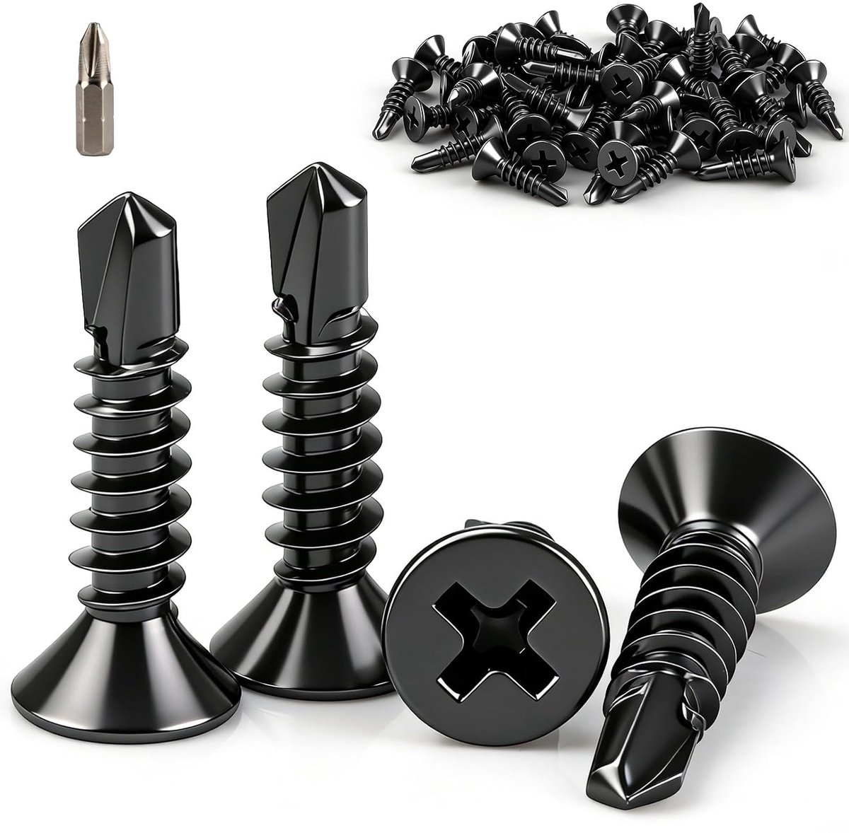 60 stuks zelftappende schroeven verzonken kop M4,8 x 32 mm