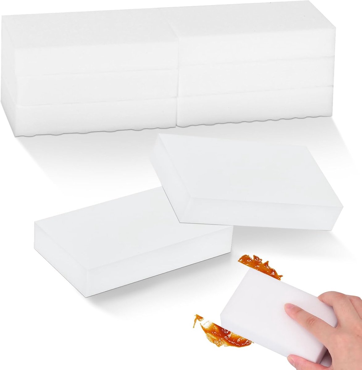 8 stuks Wonderzwam Vuilradierder Zwam, Magische Veegsponzen, Radieerzwam | Magische Zwam, Reinigingszwam Schoenzwam voor Poetszwam Bad Wand Keuken Huishouden, 10 x 6 x 2 cm