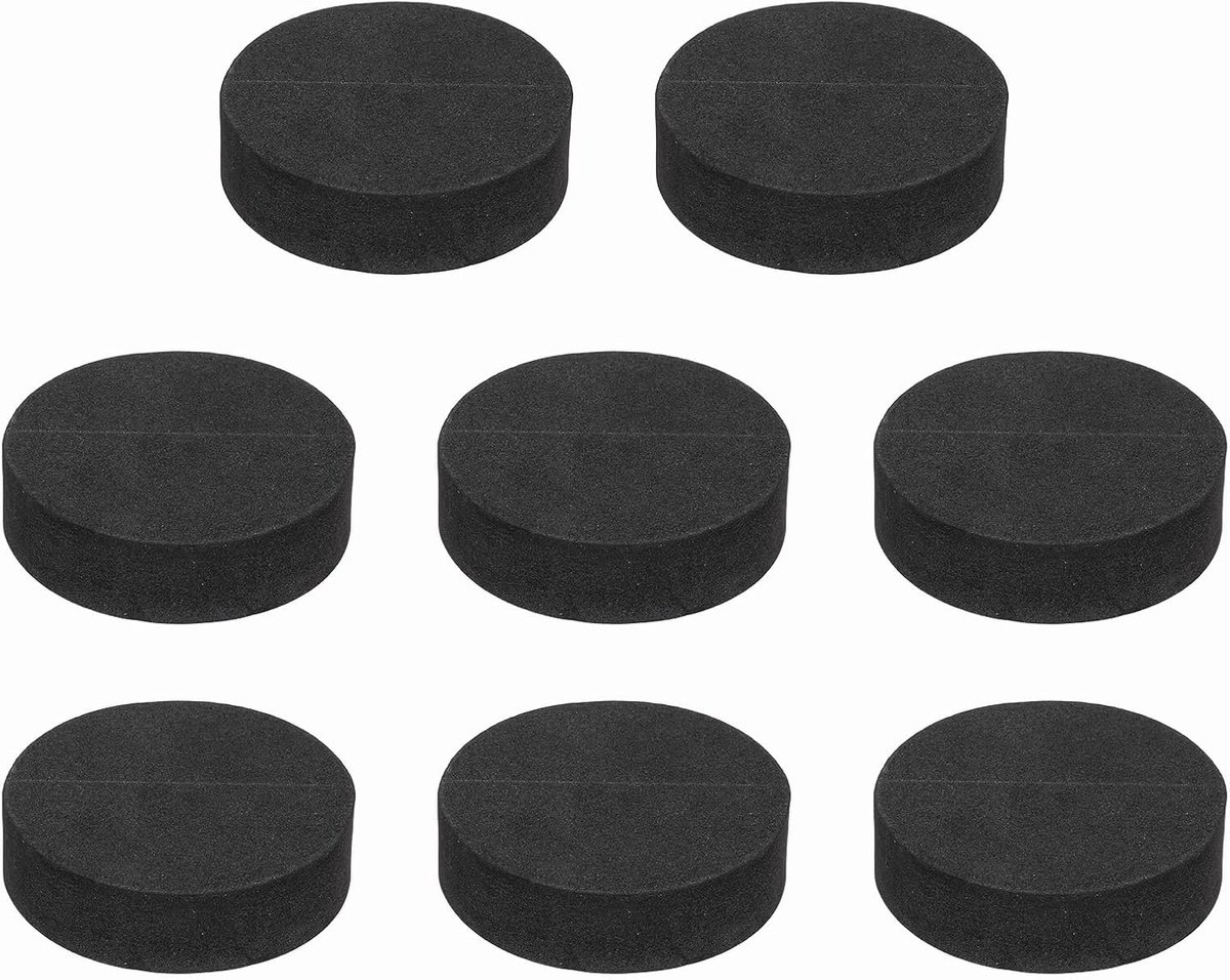 8 stuks isolatievoeten voor eenzijdige luidsprekers, 50 mm x 15 mm, antislip pads van schuim, schokdempende basis voor versterkerhouder, zwart