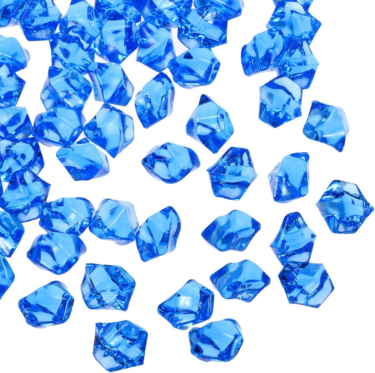 2500 stuks nep-ijsrokken, acryl, donkerblauwe kristallen edelstenen, glinsterende crushed ijs, fonkelende kunstdiamanten voor vazenvullers