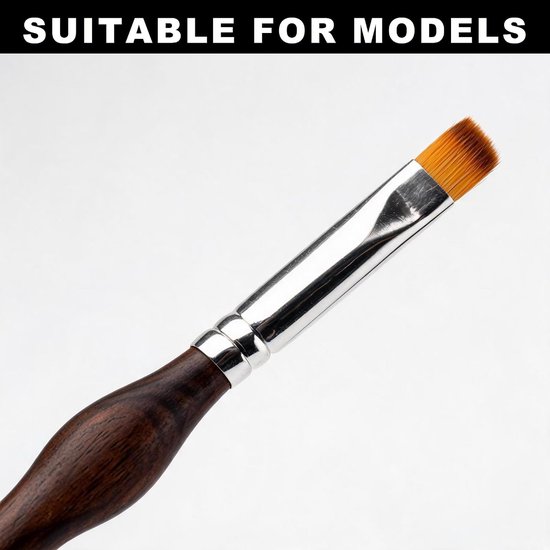 Modelleer- en Dry Brush Penselen, 11 Fijne Penselen en 6 Dry Brush Penselen, voor Warhammer Figuren, Acrylverf en Modellen — afbeelding 3