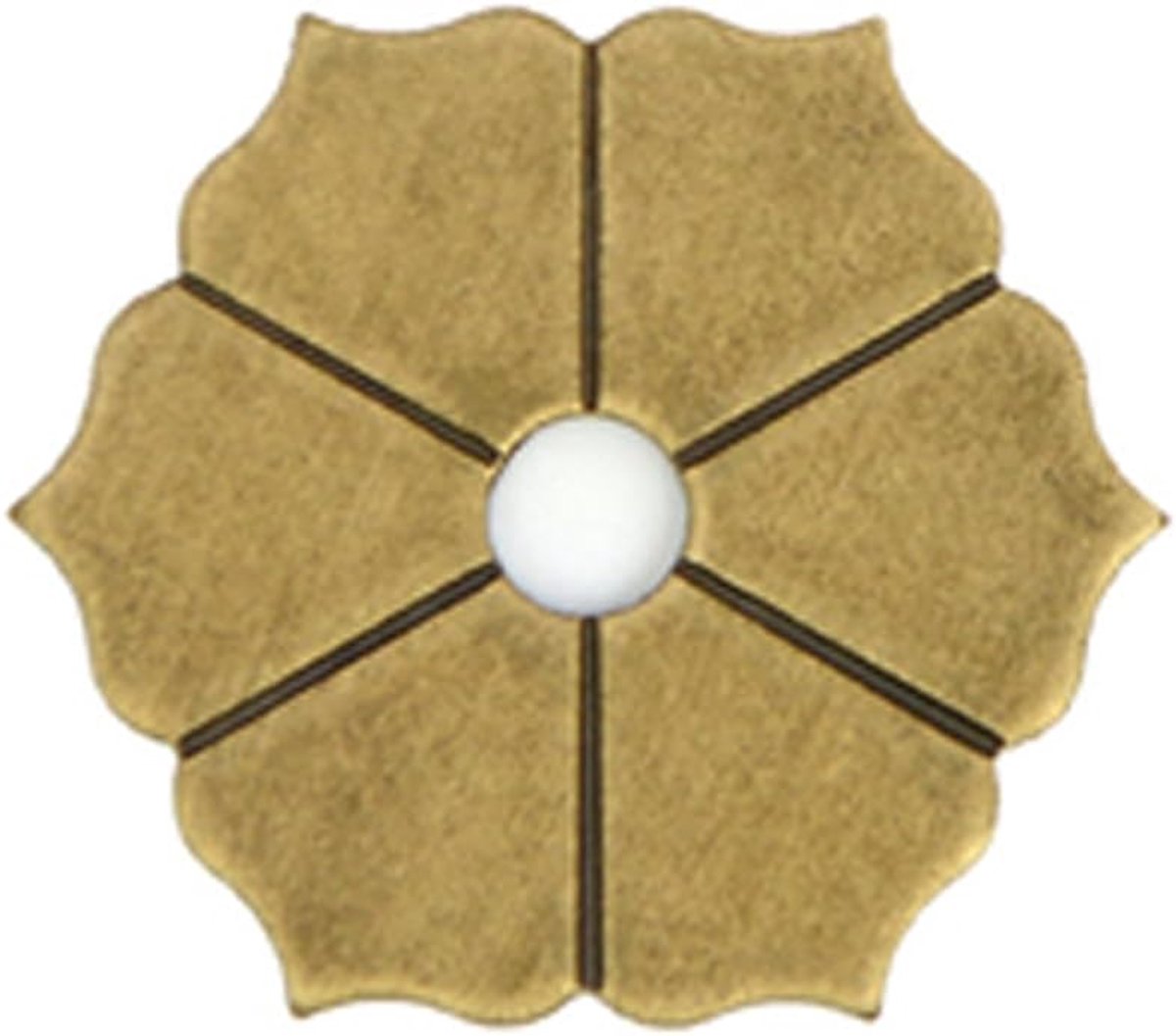 10Pcs Bloemblaadvormige Messing Achterplaat Ringen Klassieke Meubeldecorative Pakking Messing Hardware Accessoires (Brons, 4,5cm)