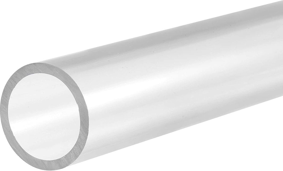 sourcing map PVC harde ronde buis 25,6 mm ID 32 mm AD 0,3 meter doorzichtig hoge slagvastheid