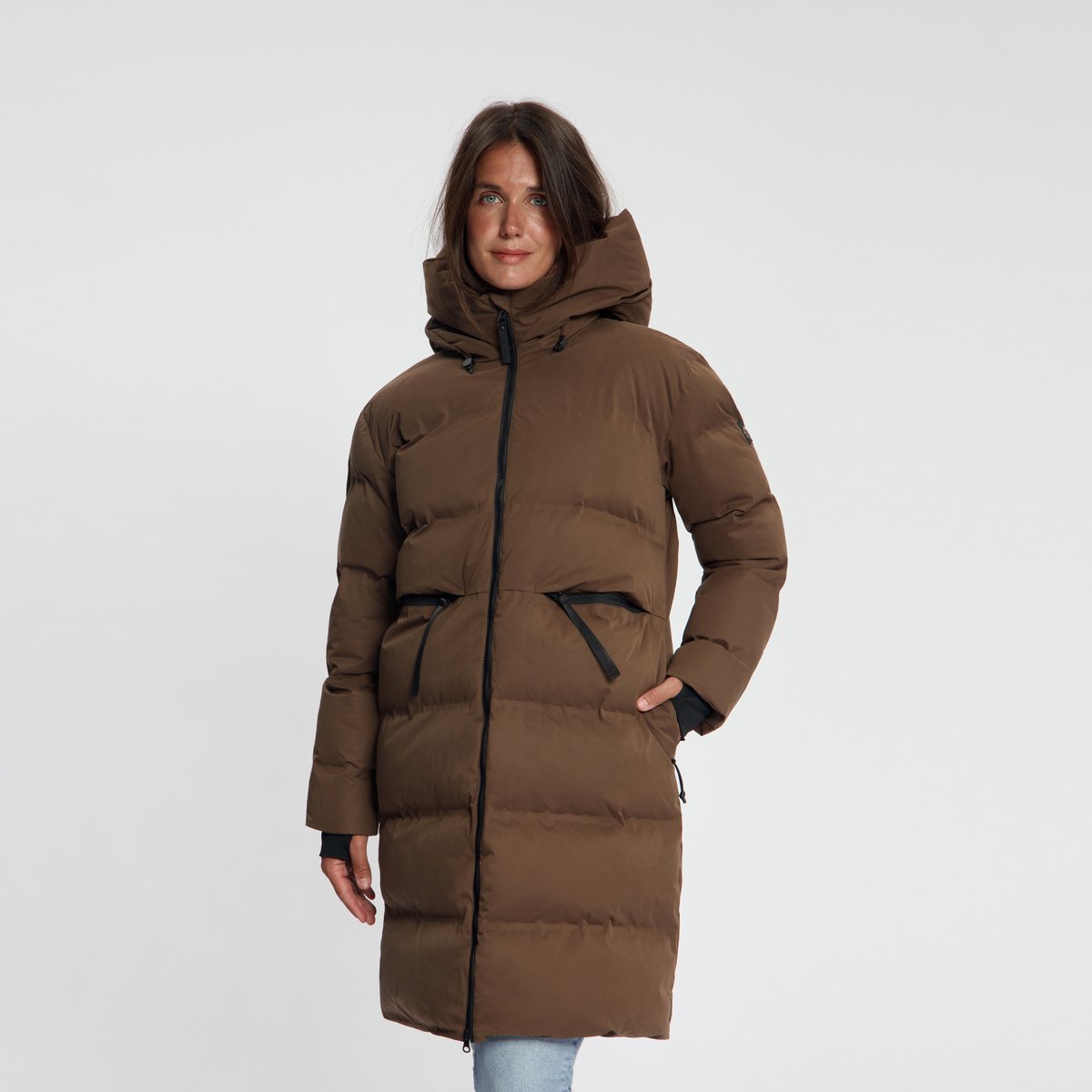 Travelin' Odda Dames - Puffer winterjas - Waterdicht - Donkerbruin