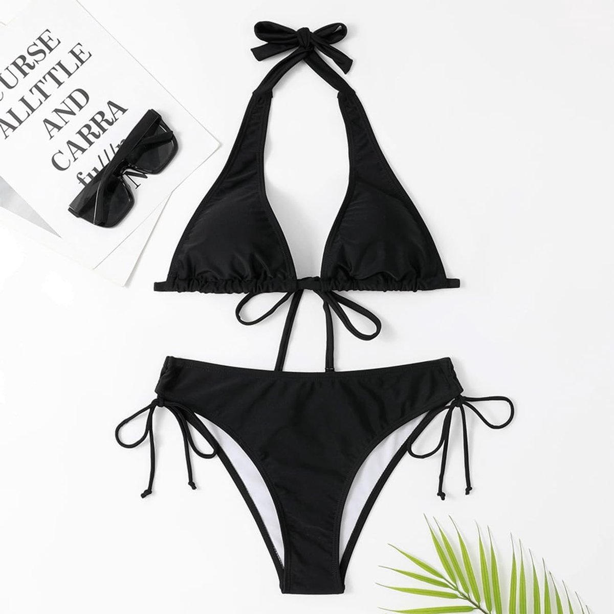 Sets tweedelige tie-dye chic lage taille bikini dames badpak uitgesneden stijl geëvacueerde tweedelige effen kleur bikini