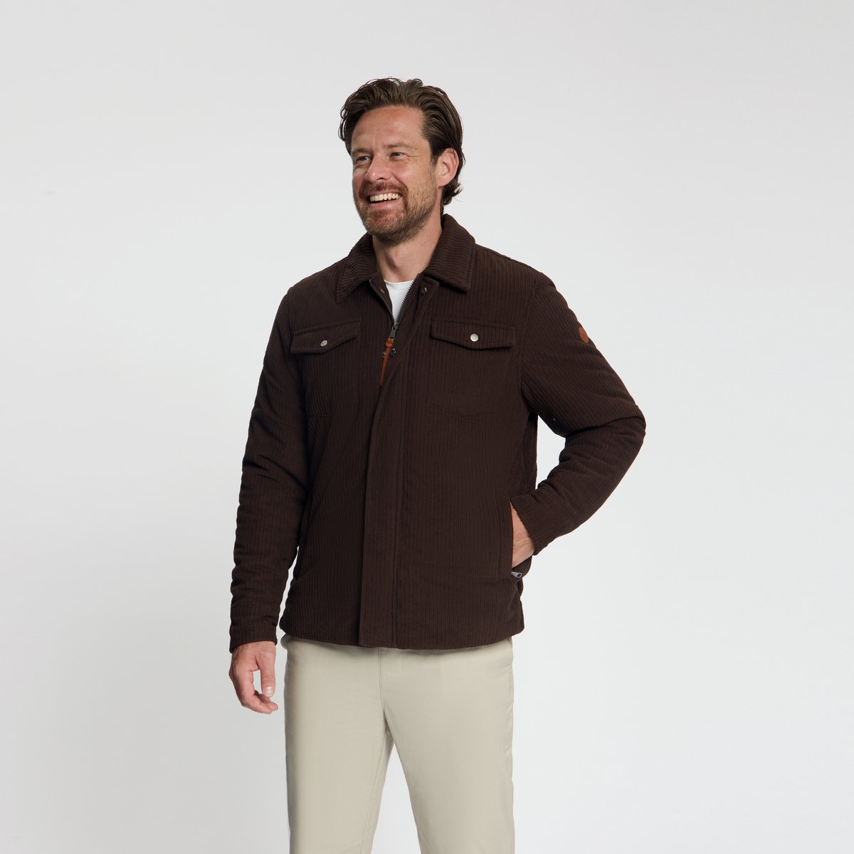 MGO Stan Heren - Shacket - Gevoerde Jas - Donkerbruin