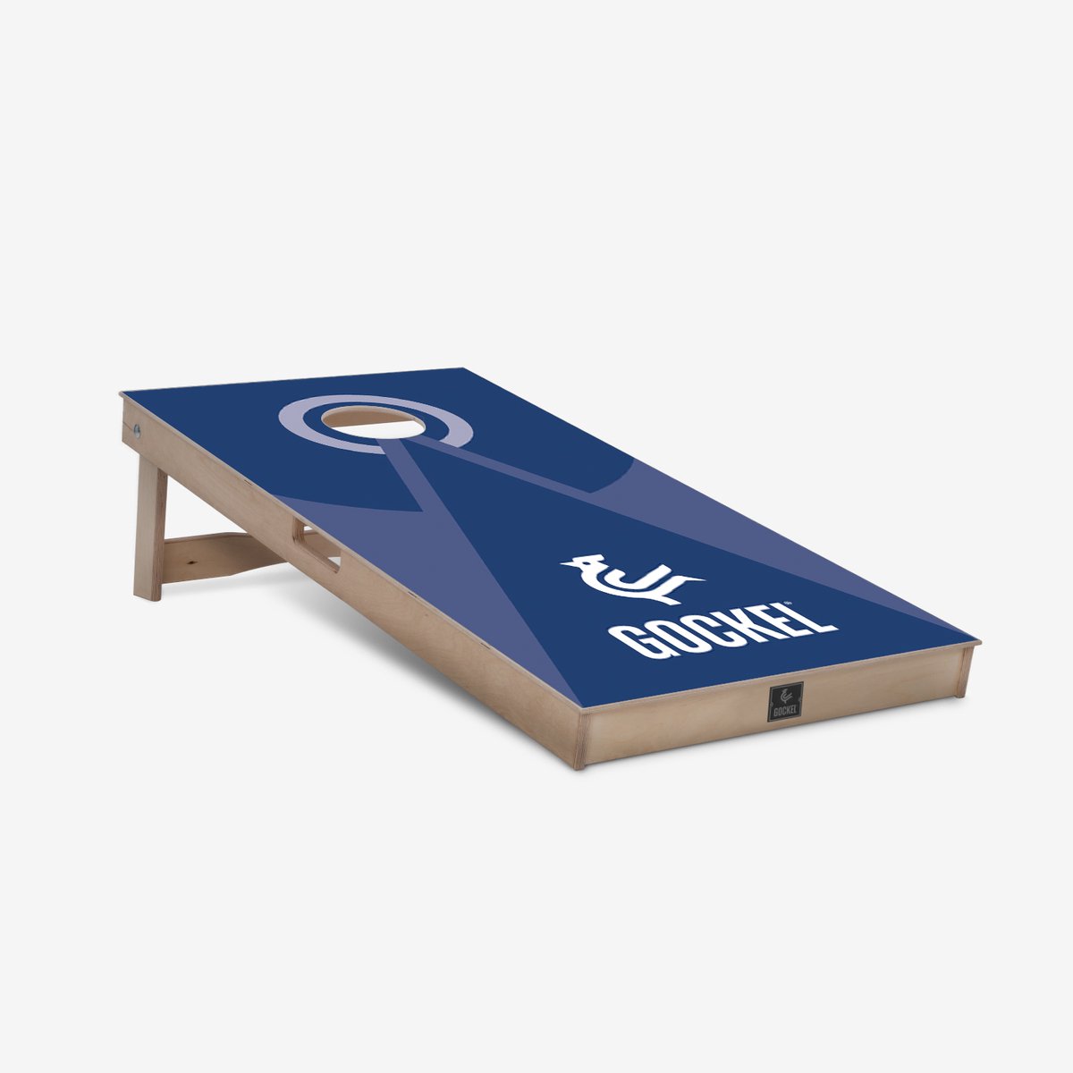 Gockel Original Cornhole Cornhole board - blauwe pyramide - 120 x 60 cm (100% berken multiplex - inclusief cornhole bags / zakjes)